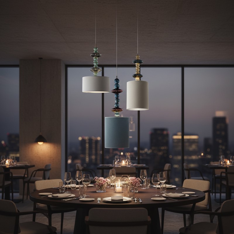 Sospensioni in vetro Murano per ristorante